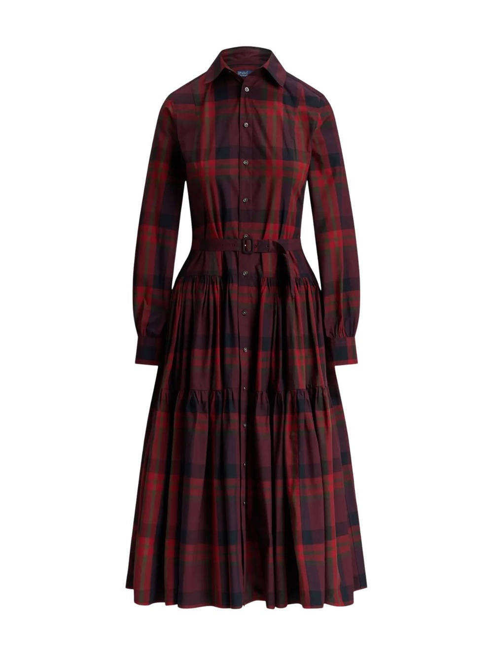 Ralph Lauren Plaid Long-Sleeve Shirt Dress with belt size 2. - Picture 5 of 5